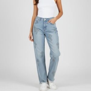 Austin Landing Cross Jeans Straight Leg Mid Rise